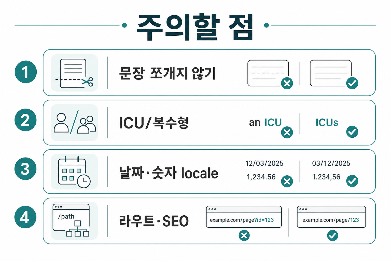 주의할 점