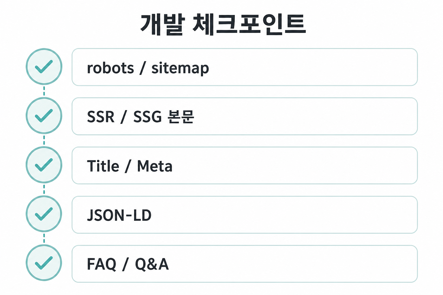 개발 체크포인트